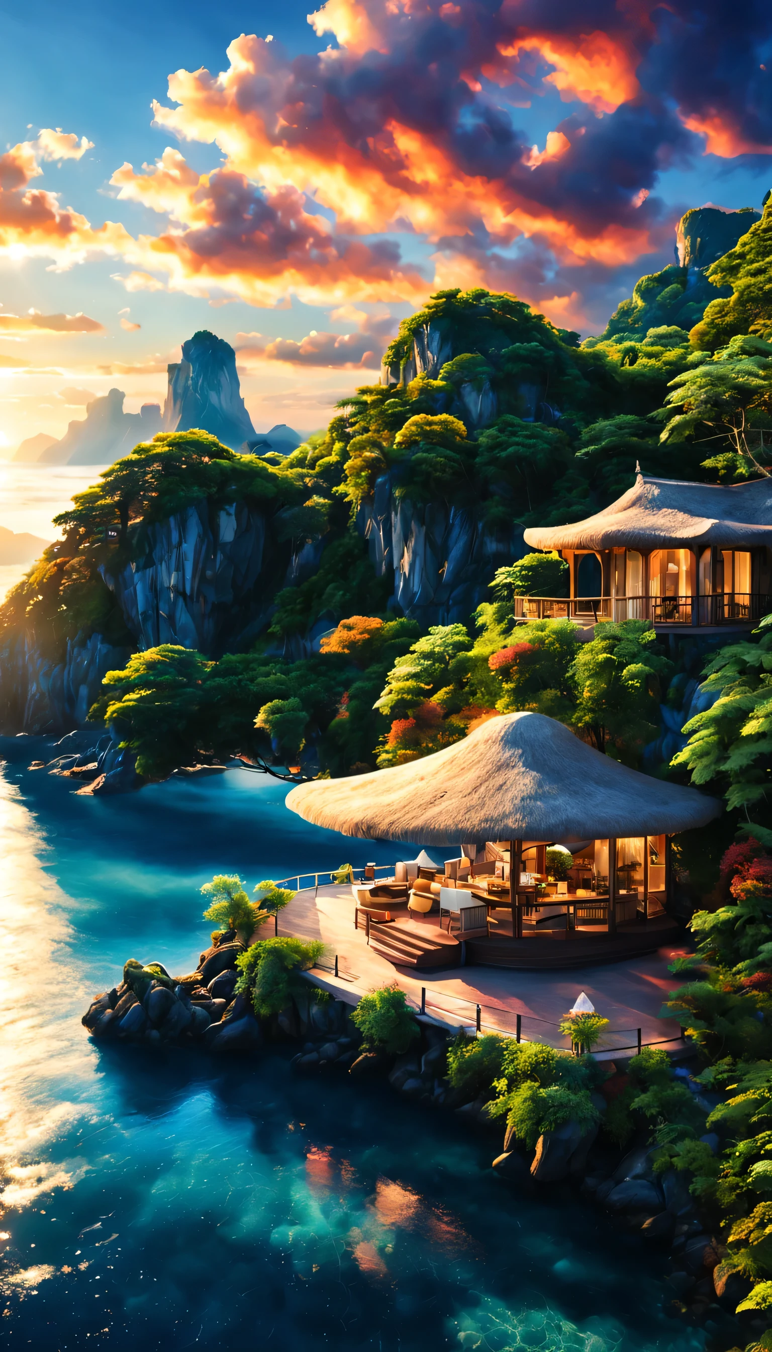 Highestのリゾート地の風景photograph,beautiful sea,高品質でwonderful家具:designer furniture,A beautiful sky spreads out,dream-like,summer,cloud,sky blue,Marine Blue,wonderful景色が広がります,Luxury Resorts,luxurious space,Velar,An environment surrounded by rich nature,Highestの時間をあなたに,Highest品質,photograph,structurally correct,perfect composition,広告用に撮影されたphotograph,beautiful light and shadow,Photographed by a professional photographer,Highestのリゾート地に選ばれた,rich colors,Cast colorful spells,be familiar with,fantastic,wonderful,Italy,light effect,Sparkling,reflection,night,night空,star,Highest