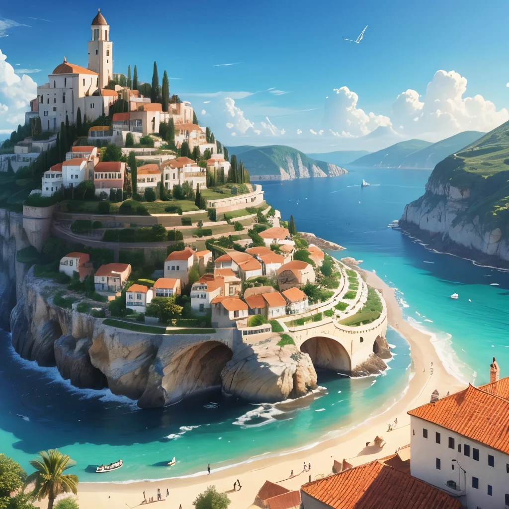 Massive Multilayer Mediterranean village 