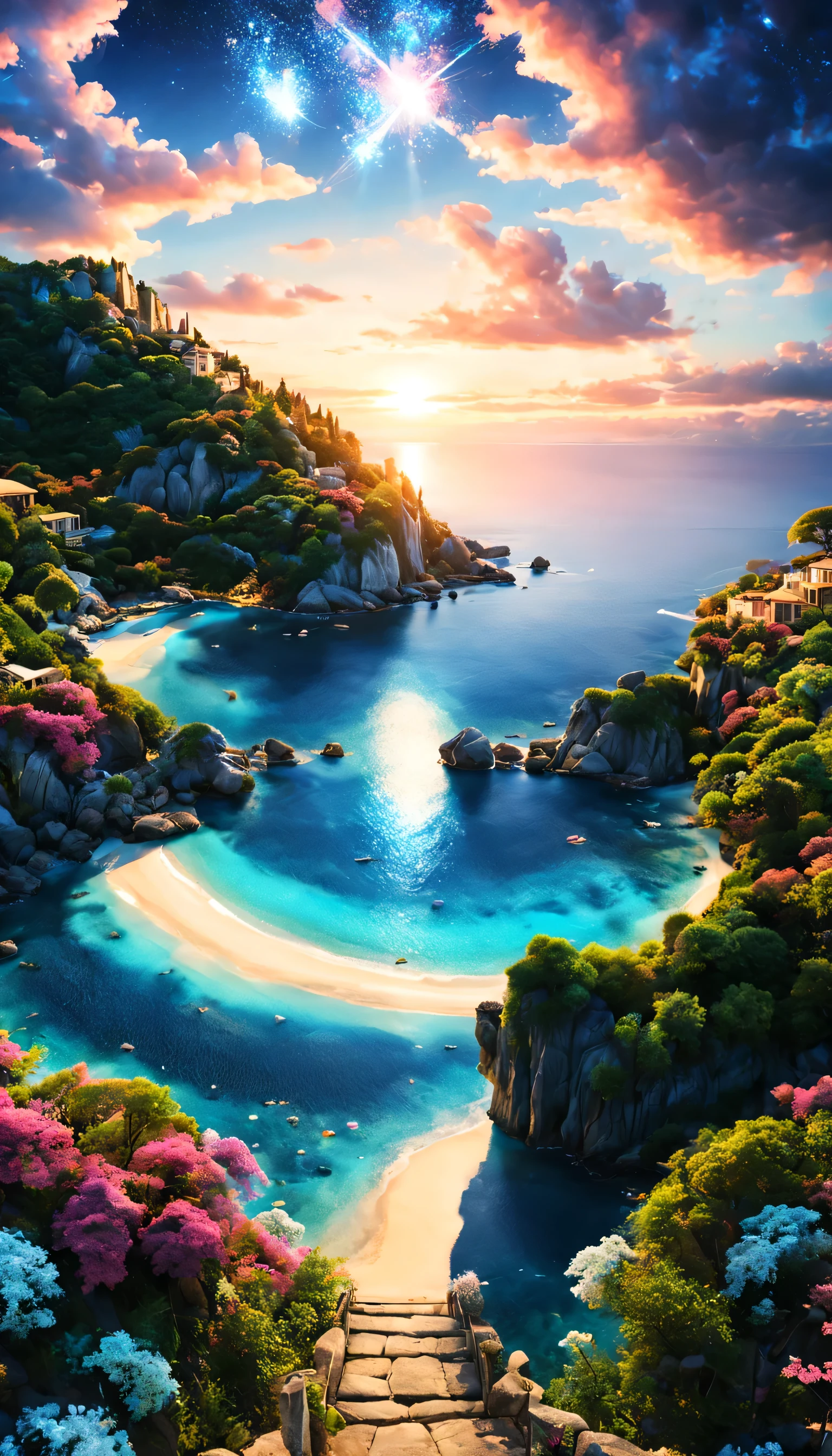 Highestのリゾート地の風景photograph,beautiful sea,高品質でwonderful家具:designer furniture,A beautiful sky spreads out,dream-like,summer,cloud,sky blue,Marine Blue,wonderful景色が広がります,Luxury Resorts,luxurious space,Velar,An environment surrounded by rich nature,Highestの時間をあなたに,Highest品質,photograph,structurally correct,perfect composition,広告用に撮影されたphotograph,beautiful light and shadow,Photographed by a professional photographer,Highestのリゾート地に選ばれた,rich colors,Cast colorful spells,be familiar with,fantastic,wonderful,South of France,light effect,Sparkling,reflection,night,night空,star,Highest