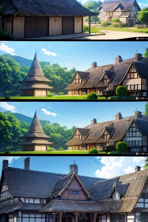 (anime style house,Thatched roof and large windows, popular Isemi anime, cozy bistro, Animated movie screenshots, Isemi, Today’s recommended anime is still, Bustling magic town, AnimeYurucamp, 2012 animation screenshots, Animated movie screenshots, celebrity style anime)