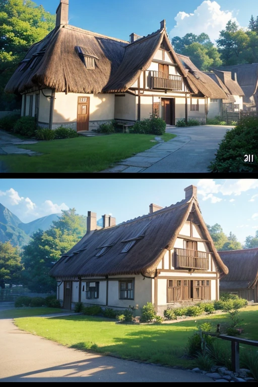(anime style house,Thatched roof and large windows, popular Isemi anime, cozy bistro, Animated movie screenshots, Isemi, Today’s recommended anime is still, Bustling magic town, AnimeYurucamp, 2012 animation screenshots, Animated movie screenshots, celebrity style anime)