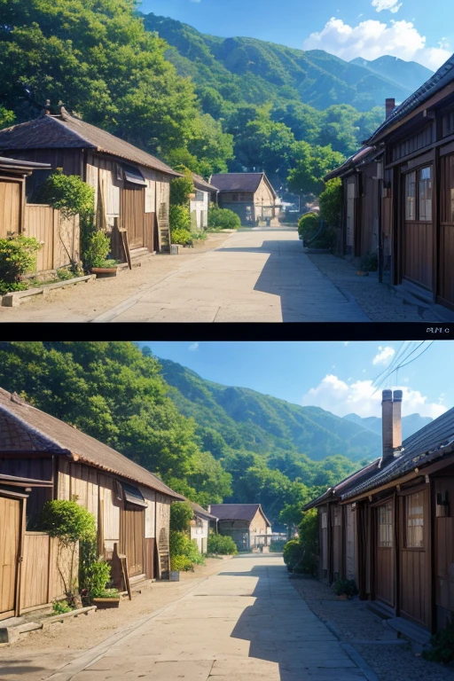 (best quality,4k,8k,highres,masterpiece:1.2),ultra-detailed,(realistic,photorealistic,photo-realistic:1.37), anime-style house, thatched roof and large windows, popular anime merchandise, cozy multidimensional tavern, anime movie still, serene, top anime stills of today, bustling magical town, Yurucamp anime, anime stills from 2012 era, anime movie screenshots, celebrity-inspired anime.