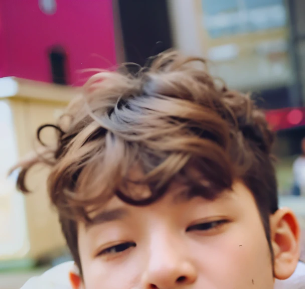Boy with curly hair