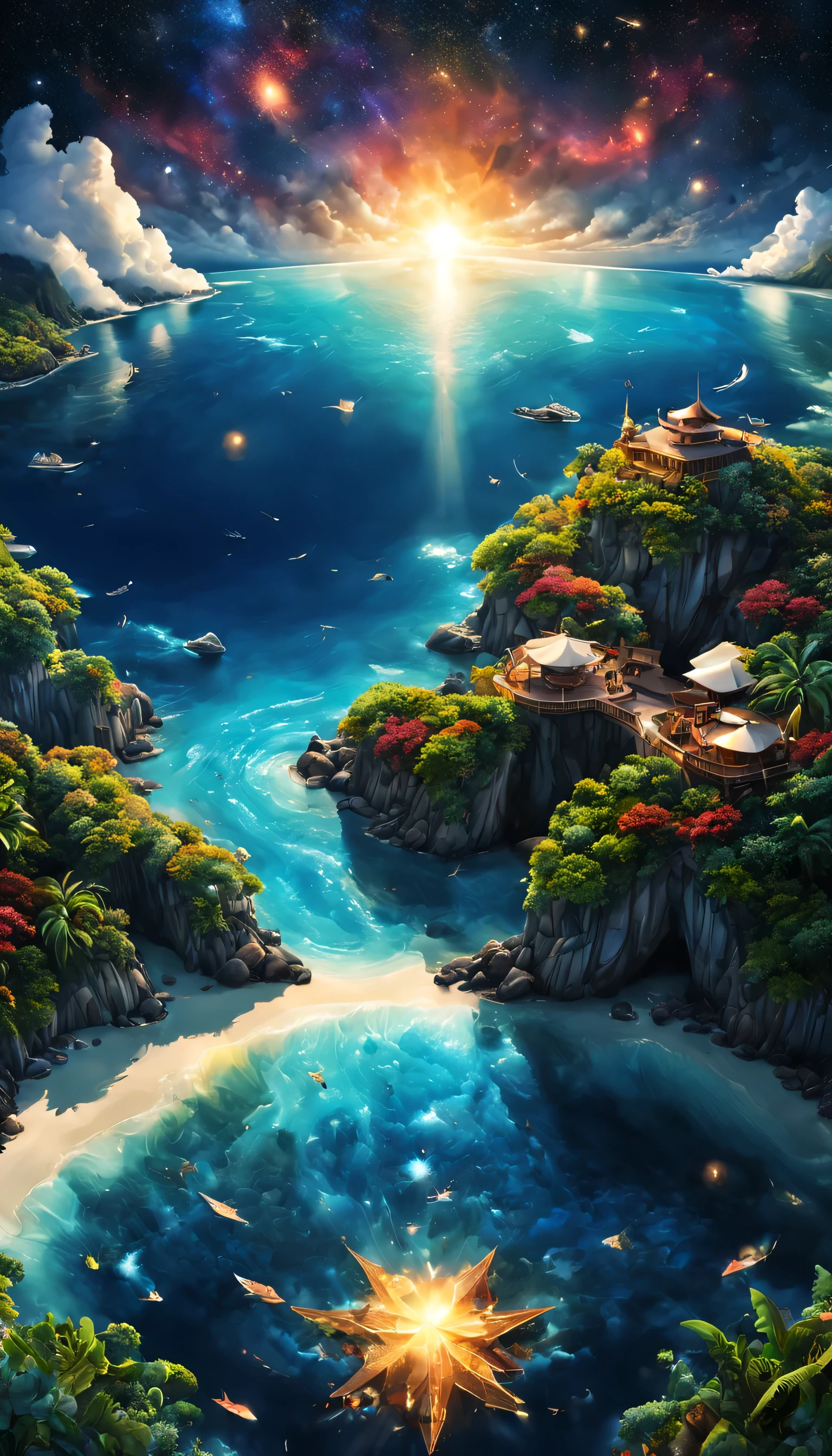 Highestのリゾート地の風景photograph,beautiful sea,高品質でwonderful家具:designer furniture,A beautiful sky spreads out,dream-like,summer,cloud,sky blue,Marine Blue,wonderful景色が広がります,Luxury Resorts,luxurious space,Velar,An environment surrounded by rich nature,Highestの時間をあなたに,Highest品質,photograph,structurally correct,perfect composition,広告用に撮影されたphotograph,beautiful light and shadow,Photographed by a professional photographer,Highestのリゾート地に選ばれた,rich colors,Cast colorful spells,be familiar with,fantastic,wonderful,maldives,light effect,Sparkling,reflection,night,night空,star,Highest