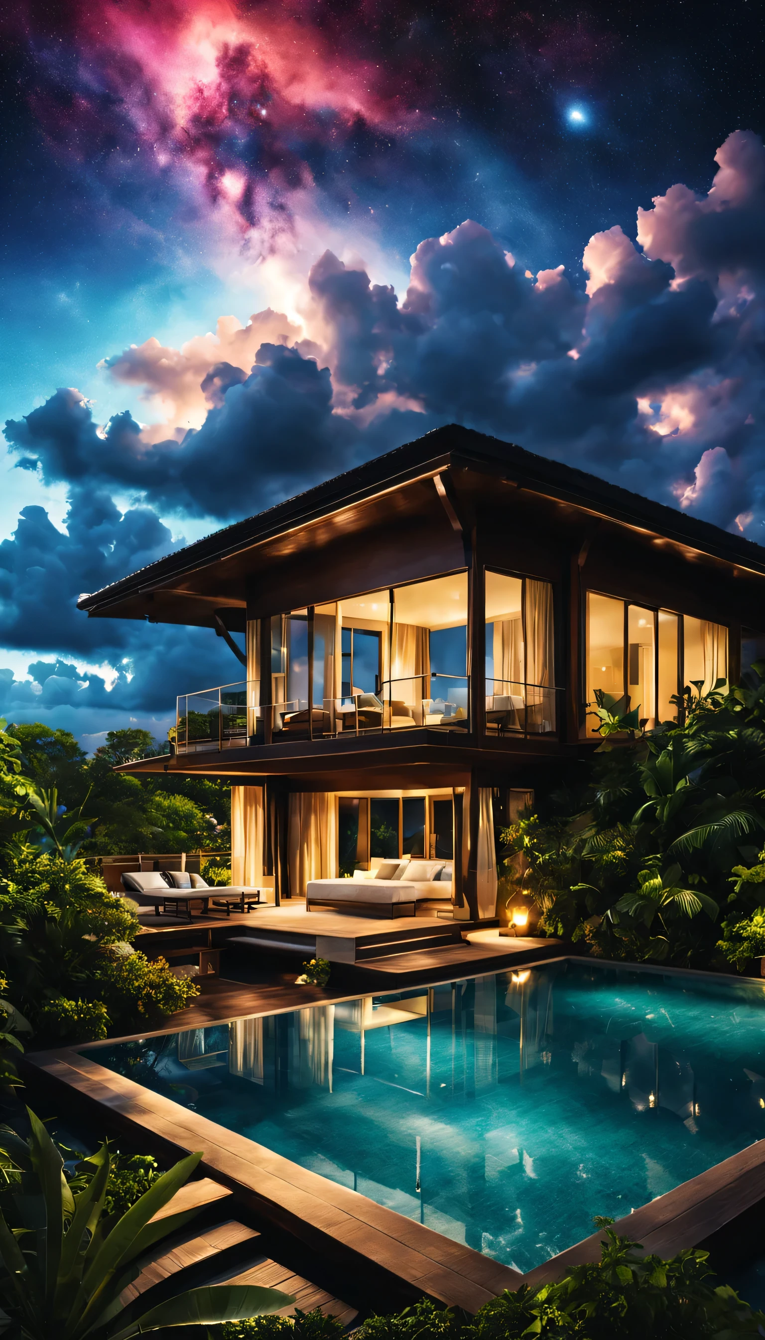 最高のリゾート地の風景photograph,beautiful sea,高品質でwonderful家具:designer furniture,A beautiful sky spreads out,dream-like,summer,cloud,sky blue,Marine Blue,wonderful景色が広がります,Luxury Resorts,luxurious space,Velar,An environment surrounded by rich nature,the best time for you,highest quality,photograph,structurally correct,perfect composition,広告用に撮影されたphotograph,beautiful light and shadow,Photographed by a professional photographer,Selected as the best resort,rich colors,Cast colorful spells,be familiar with,fantastic,wonderful,maldives,light effect,Sparkling,reflection,night,night空,star
