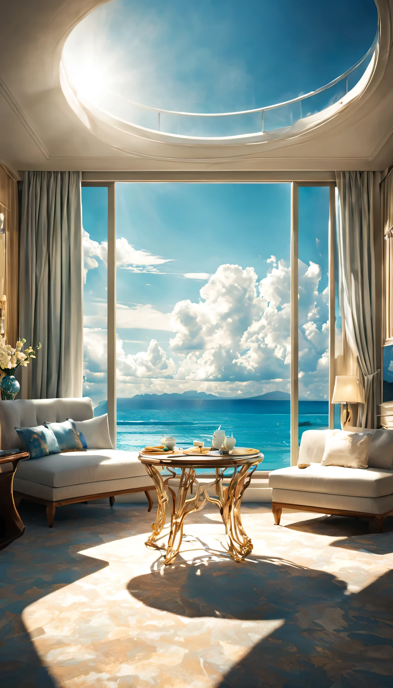 最高のリゾート地の風景photograph,beautiful sea,高品質でwonderful家具:designer furniture,A beautiful sky spreads out,dream-like,summer sunshine,cloud,sky blue,Marine Blue,wonderful景色が広がります,Luxury Resorts,luxurious space,Velar,An environment surrounded by rich nature,the best time for you,highest quality,photograph,structurally correct,perfect composition,広告用に撮影されたphotograph,beautiful light and shadow,Photographed by a professional photographer,Selected as the best resort,rich colors,Cast colorful spells,be familiar with,fantastic,wonderful,light effect,Sparkling,reflection,