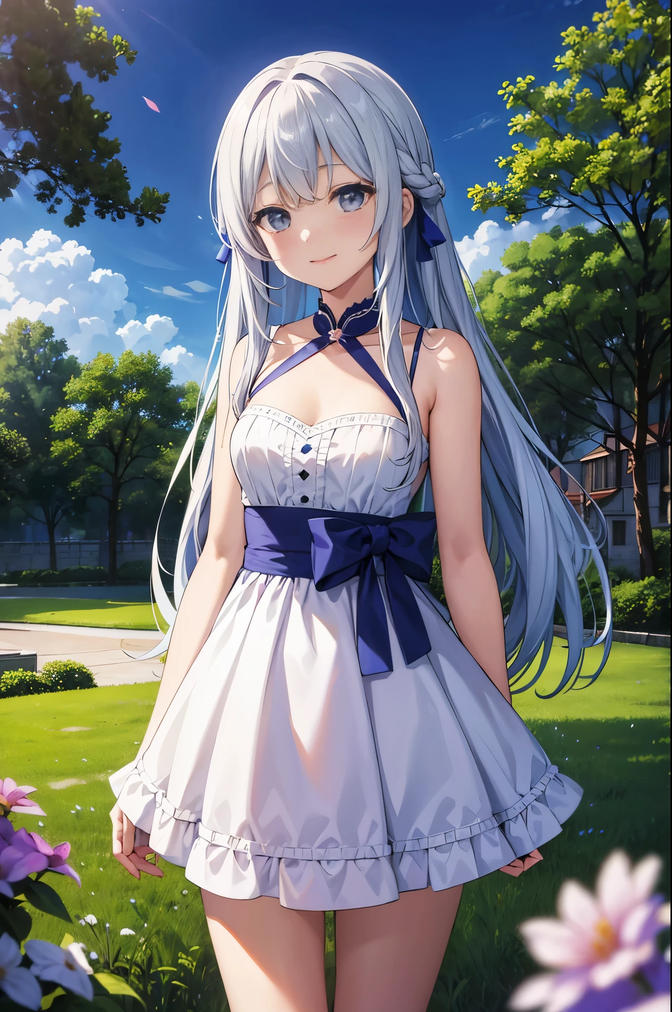 Cafe in the Sky、girl. adorable smile、
light blue long hair、The hairstyle is twin tails、
A big white owl watches from the sky、If the sea of flowers were as beautiful as a dream, それからgirlはすべての美しい夢の夢でした.
sheの目はsheの歯と同じくらい輝いていました. she'At first glance it looks like a countryside、、、、、々There was a look of destruction in his eyes......... sheの肌は翡翠のように完璧だった, and soft like a flower. sheを妖精の化身と呼ぶのはsheにとって侮辱だろう...... she was a peerless beauty who could bend even flowers....., And the moon hides shyly.