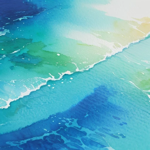 best quality,highres,(realistic:1.37),vivid colors,bokeh,watercolor painting,blue-green colors,aqua background,isolated,artistic details
