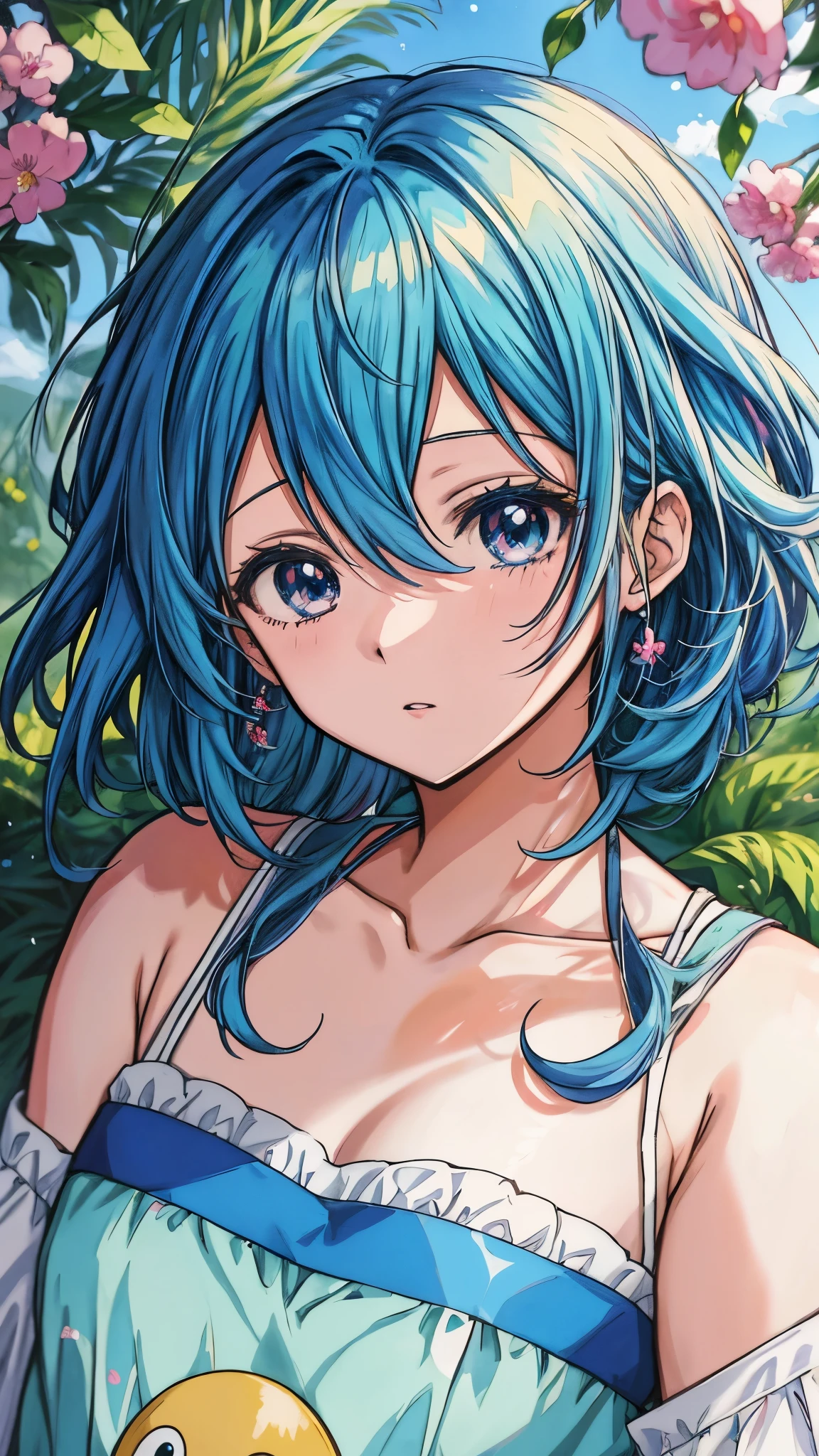 chica anime con cabello azul y ojos azules en un vestido azul, retrato, caballeros del zodiaco, , arte de anime digital detallado, estilo anime 4k, Fondo de pantalla de arte anime 4k, Fondo de pantalla de arte anime 4K, arte de anime detallado, hermoso retrato animado, arte de anime detalladowork, retrato detallado de chica anime, fondo de pantalla de arte anime 8 k, clean arte de anime detallado, hermosas ilustraciones de anime