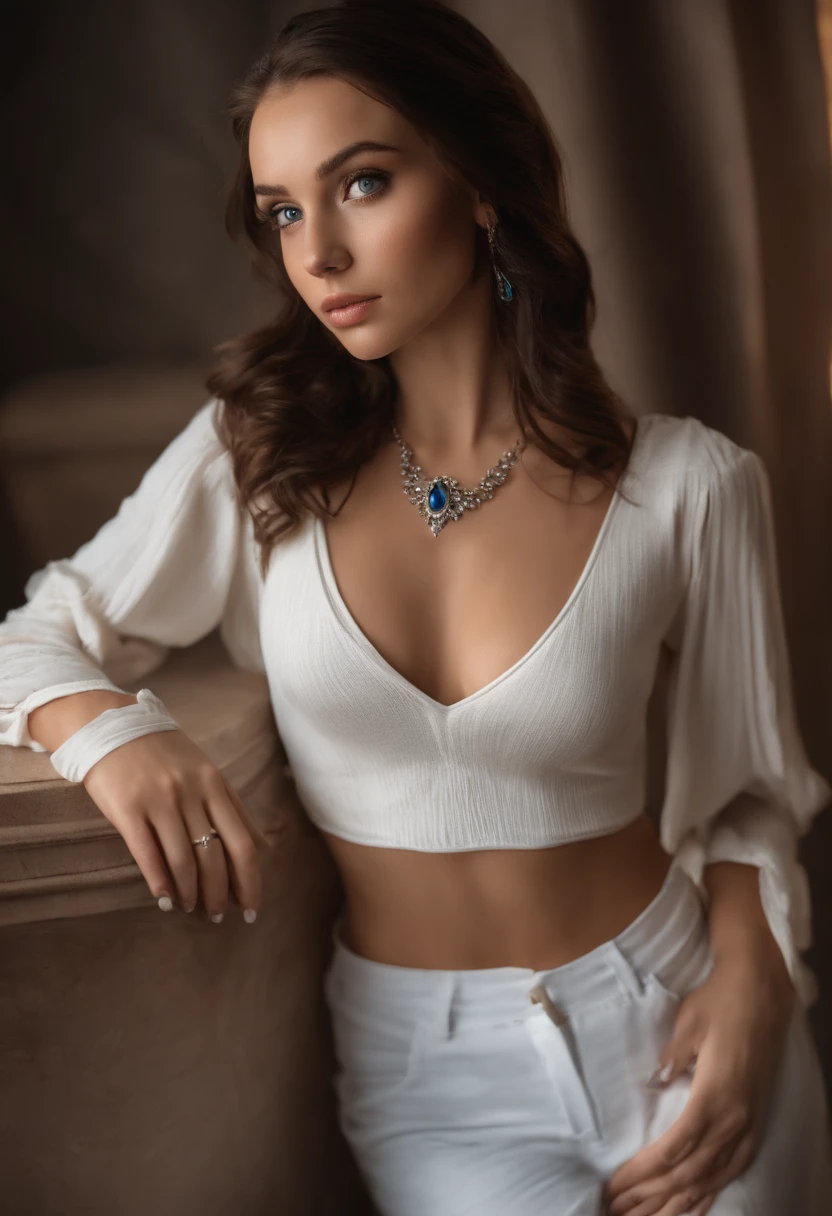 profissional, (4K Photo:1.1) por (Jeremy Lipking:0.3), (Dittmann Anna:0.3), (Marcos Ariano:0.3), (foco nítido:1.3), High detail, Usando (camisa decotada:1.2), Rosto bonito e detalhado, hazelnut eyes, longos cabelos loiros, (mulher jovem atraente:1.3), (sedutor:1.1), (Corar:1.1), Forma do corpo da ampulheta, grandes seios grandes redondos, quadris largos, Deusa loira, roupa apertada, traje apertado, sorrindo sedutoramente, cara bonita, menina perfeita de cabelos brancos, Pose satisfeita, sorriso bonito e sedutor, menina loira bonita, good young girl, beautiful angle, pose atraente, menina bonito, pose sexy, uma loira linda, imagem de corpo inteiro, corpo inteiro, Tiro de corpo inteiro, usando saia preta e botas