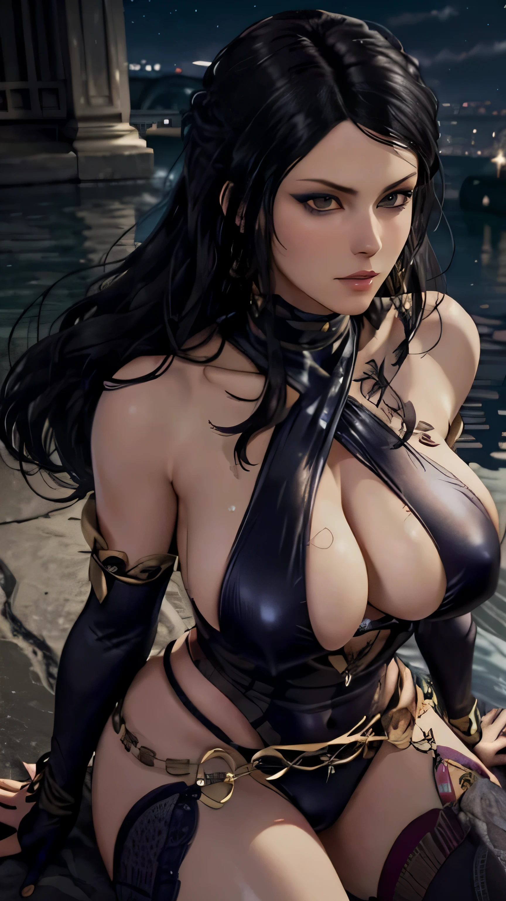 sexy Zafina:
best quality,4k,8k,highres,masterpiece:1.2,ultra-detailed,realistic:1.37,Zafina with mesmerizing eyes,Zafina with enchanting lips,sultry expression,sexy pose,dark and mysterious background,Zafina in a form-fitting outfit,exquisite attention to detail,Zafina with long flowing hair,perfectly manicured nails,Zafina with a confident and alluring gaze,dramatic lighting to accentuate her features,vivid colors to enhance her allure,posing against a moonlit night,subtle bokeh effect to create a dreamy atmosphere,Zafina in a seductive stance,provocative yet elegant,Zafina exuding sensuality and power,portraits,concept artists. (zafinatekken) 