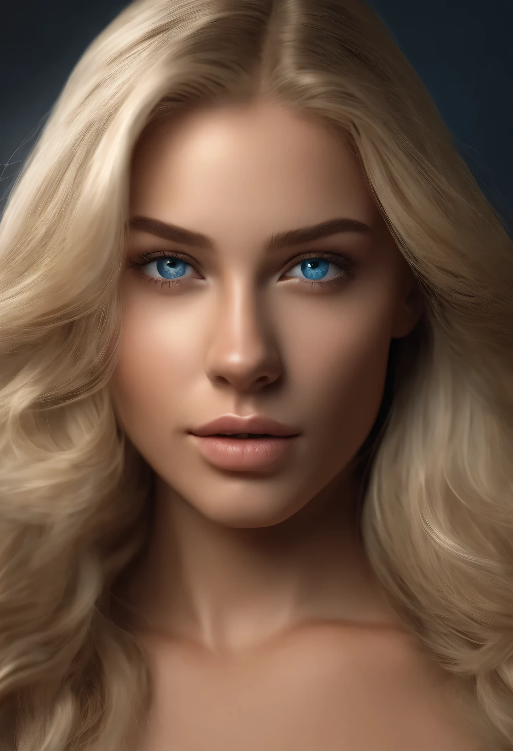 very beautiful and realistic girl, with blonde hair, Blue eyes, masterpiece, accurate, anatomically correct, textured leather, Super Detail, high detail, High quality, sexy facial expression, Beautiful face, Norwegian appearance, 21 years old, supermodel