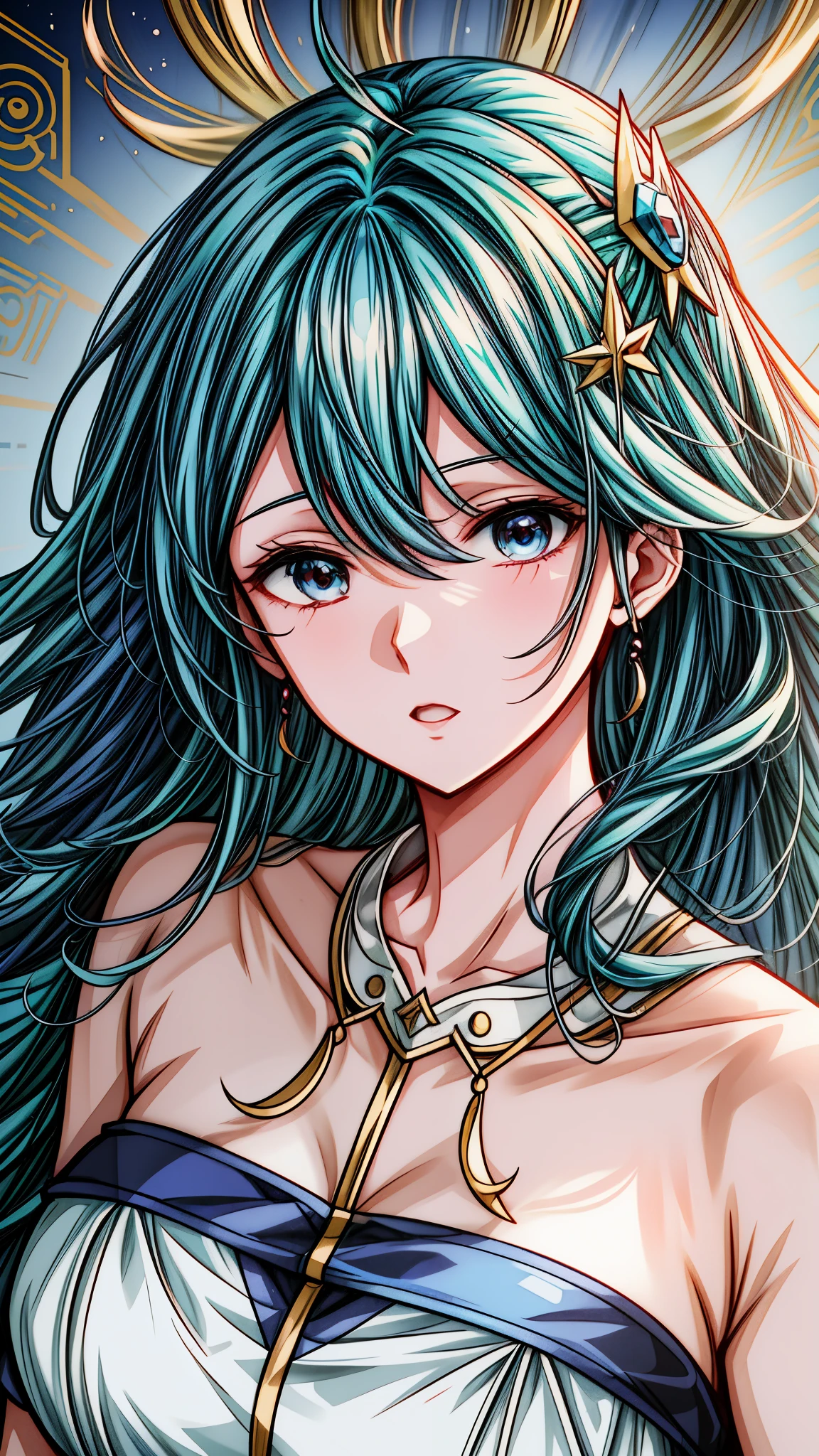 chica anime con cabello azul y ojos azules en un vestido azul, retrato, caballeros del zodiaco, , arte de anime digital detallado, estilo anime 4k, Fondo de pantalla de arte anime 4K, Fondo de pantalla de arte anime 4k, arte de anime detallado, hermoso retrato animado, arte de anime detalladowork, retrato detallado de chica anime, fondo de pantalla de arte anime 8 k, clean arte de anime detallado, hermosas ilustraciones de anime