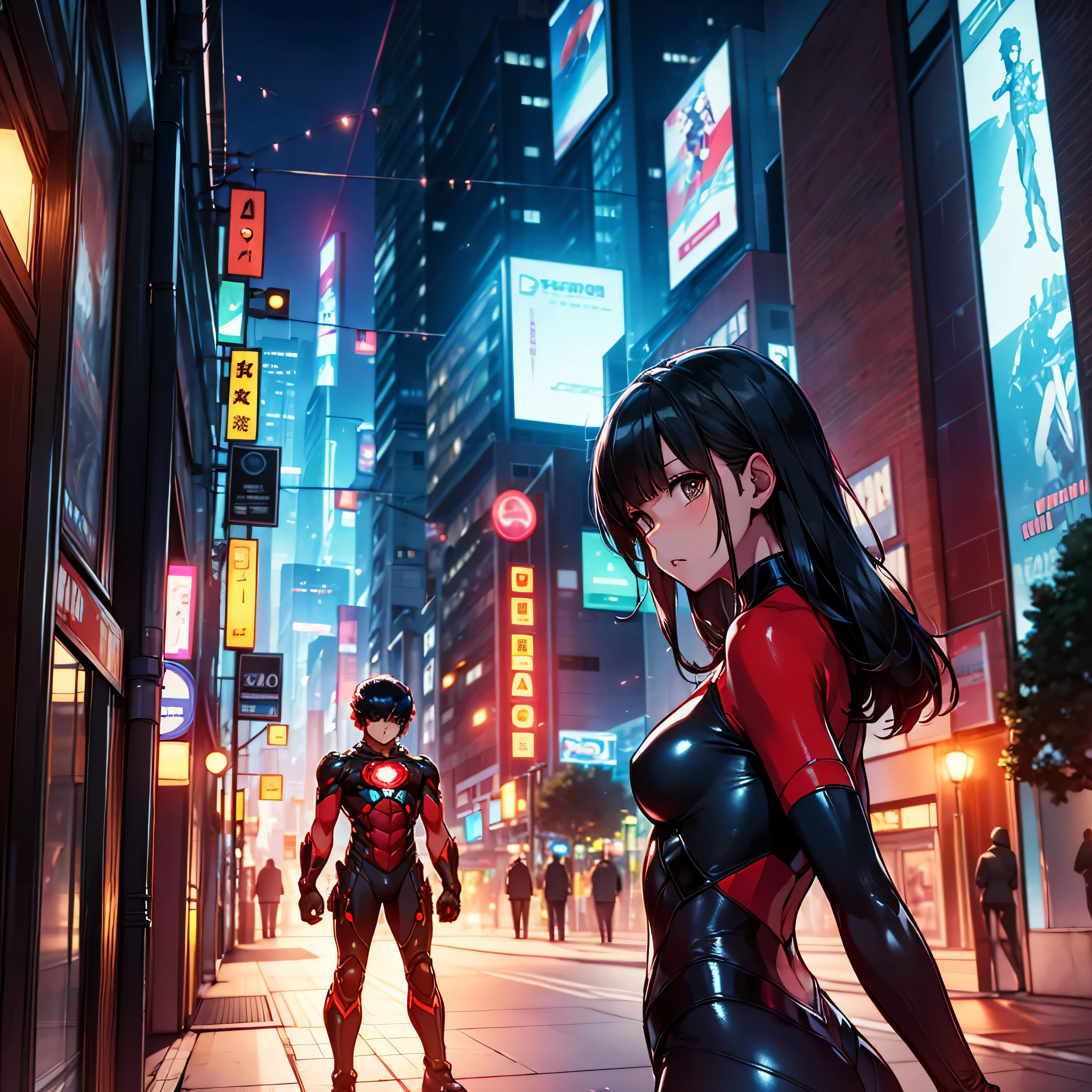 ((masterpiece, best quality)),(complex light),astro boy,black hair, brown eyes,red boots, fighting postion, about to fight, futuristic city varied multi etc. --v 6 --s 1000 --c 20 --q 20 --chaos 100