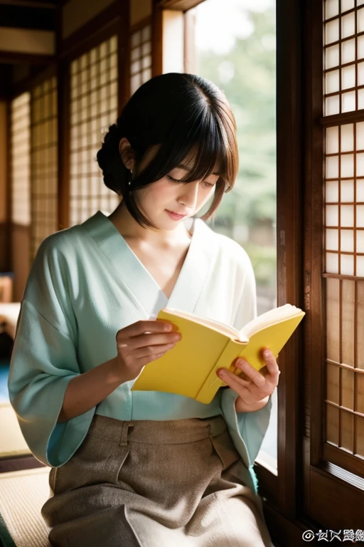 Japanese　woman　reading