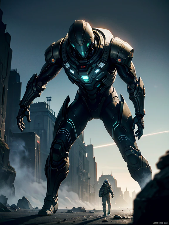 (masterpiece, hyper detailed, photorealistic, 4k, HDR, cinematic), action shot, an astronaut investigating an alien spacecraft, wearing futuristic space suit, carrying weapons, firearms, futuristic guns, dynamic poses, hires textures, intricate details, moody atmosphere, light and shadow, shafts of light, cold glow, relic, biomechanical, cyber, prosthetics, aliens, Prometheus, HR Giger, Dune, grimdark, mystery, enigmatic, ray tracing, dynamic lighting