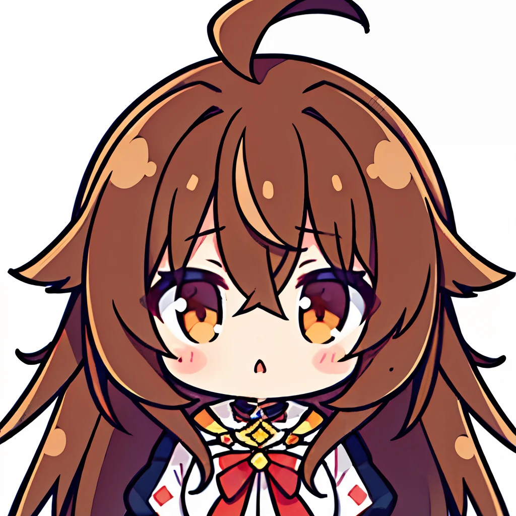 masterpiece,best quality,girl,long hair,ahoge,messy hair,brown hair，
