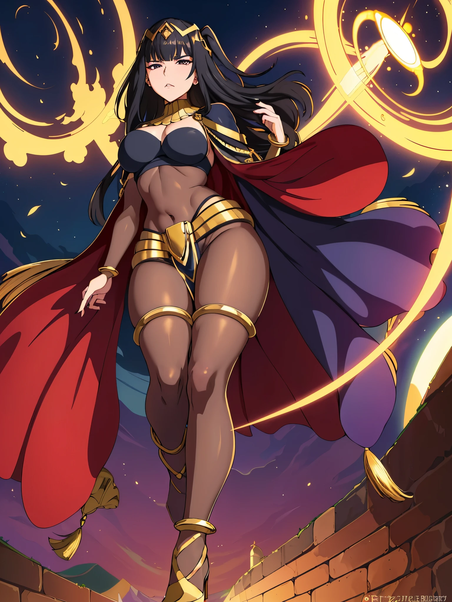 (the golden ratio,masutepiece, of the highest quality, ,footjob,Best Quality, Beautiful and aesthetic:1.2), ighly detailed, Colorful,highest details, (Adults,age19, Body stocking has gold lining, footjob,Gold collar, Gold loincloth, Hair Ornament, Cape, high-heels,Black full-body stockings, Black full-body stockings, Black full-body stockings, footjob,thighs thighs thighs thighs, TharjaV4, footjob,deride you,trampling you,footjob,displeased,from below,Knee striking