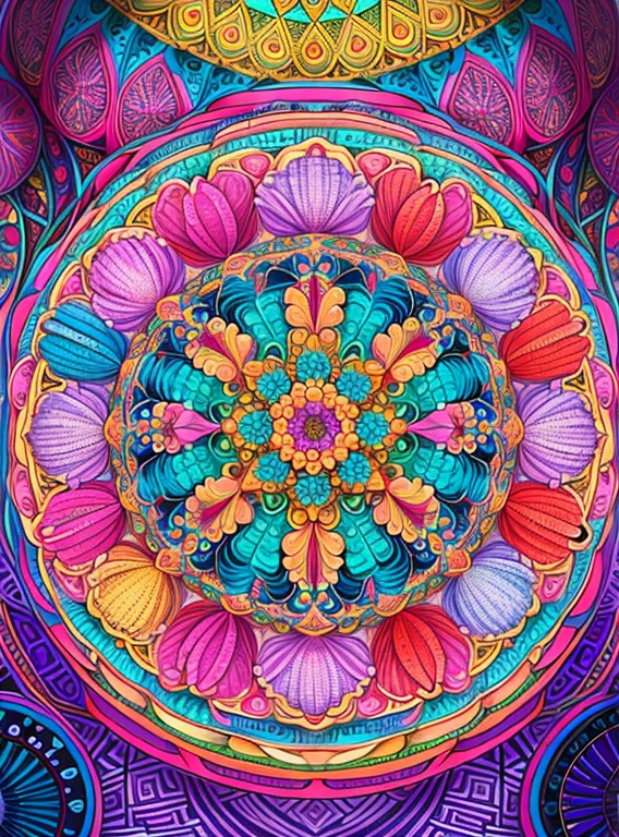 (beautiiful mandala), absurdres, highres, ultra detailed, extremly detailed, (bunch of flowers:1.3), (zentangle:1.2), (geometric:1.2),(pastel colors),