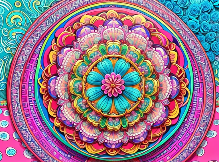 (beautiiful mandala), absurdres, highres, ultra detailed, extremly detailed, (bunch of flowers:1.3), (zentangle:1.2), (geometric:1.2),(pastel colors),