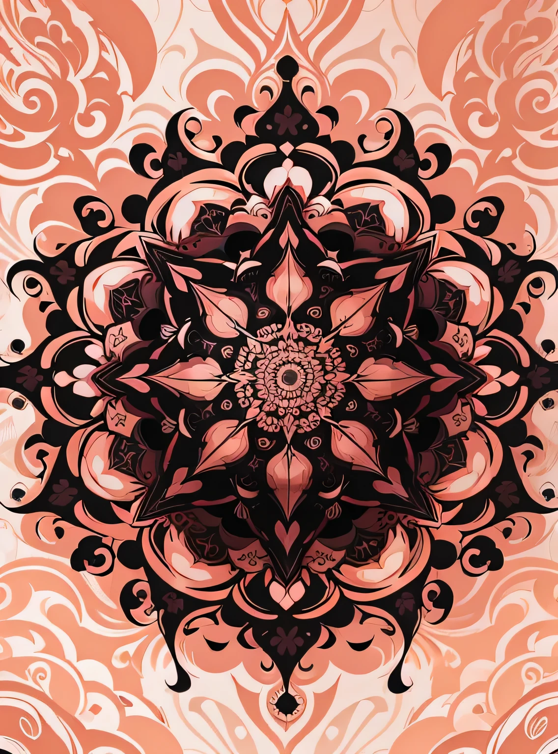papel de parede de mandala abstrata, estilo vetorial, Respingo de tinta, colorida, Intricado