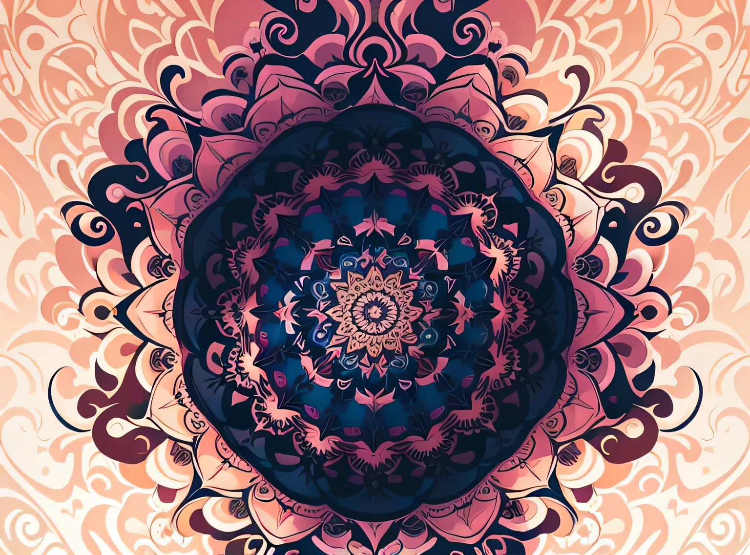 papel de parede de mandala abstrata, estilo vetorial, Respingo de tinta, colorida, Intricado