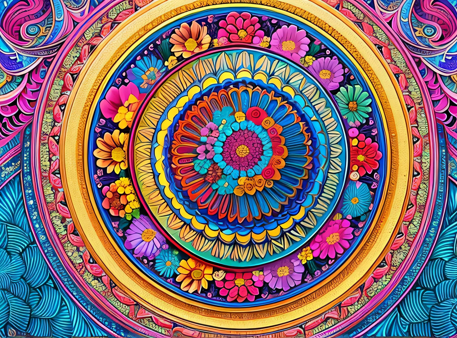 (linda mandala), absurdos, high resolution, ultra detalhado, extremamente detalhado, (ramo de flores:1.3), (Zentangle:1.2), (Geometric:1.2),(Cores pastel),