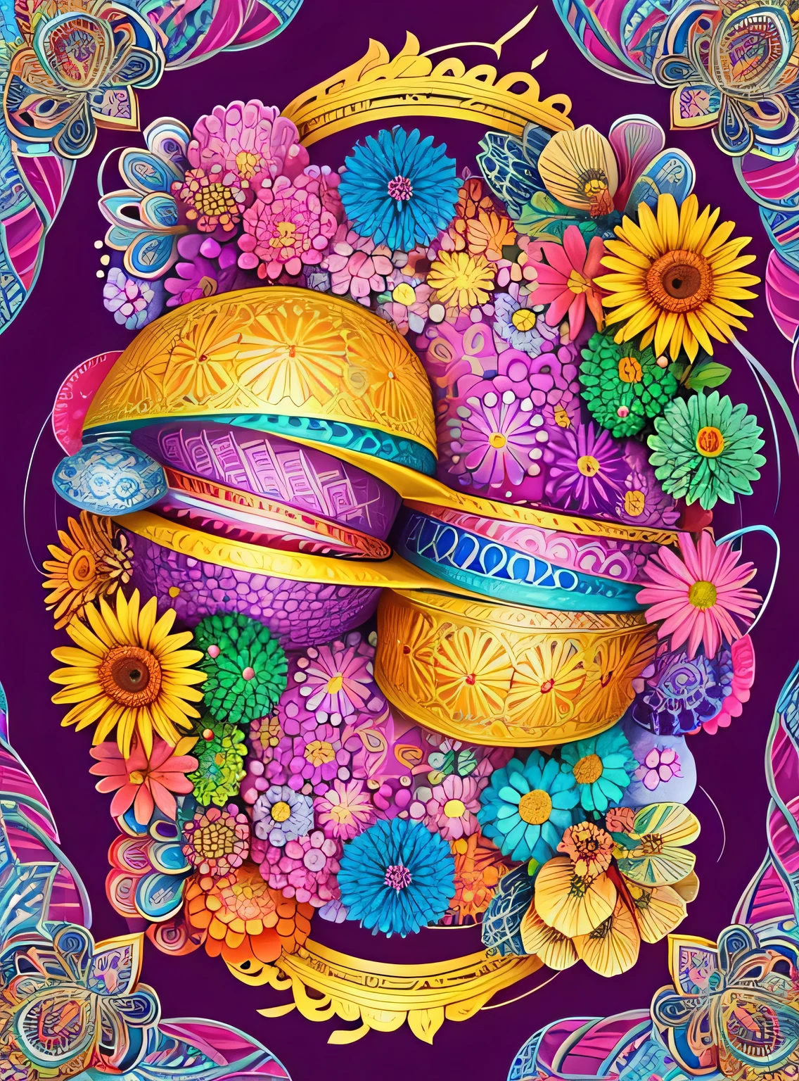 (linda mandala), absurdos, high resolution, ultra detalhado, extremamente detalhado, (ramo de flores:1.3), (Zentangle:1.2), (Geometric:1.2),(Cores pastel),