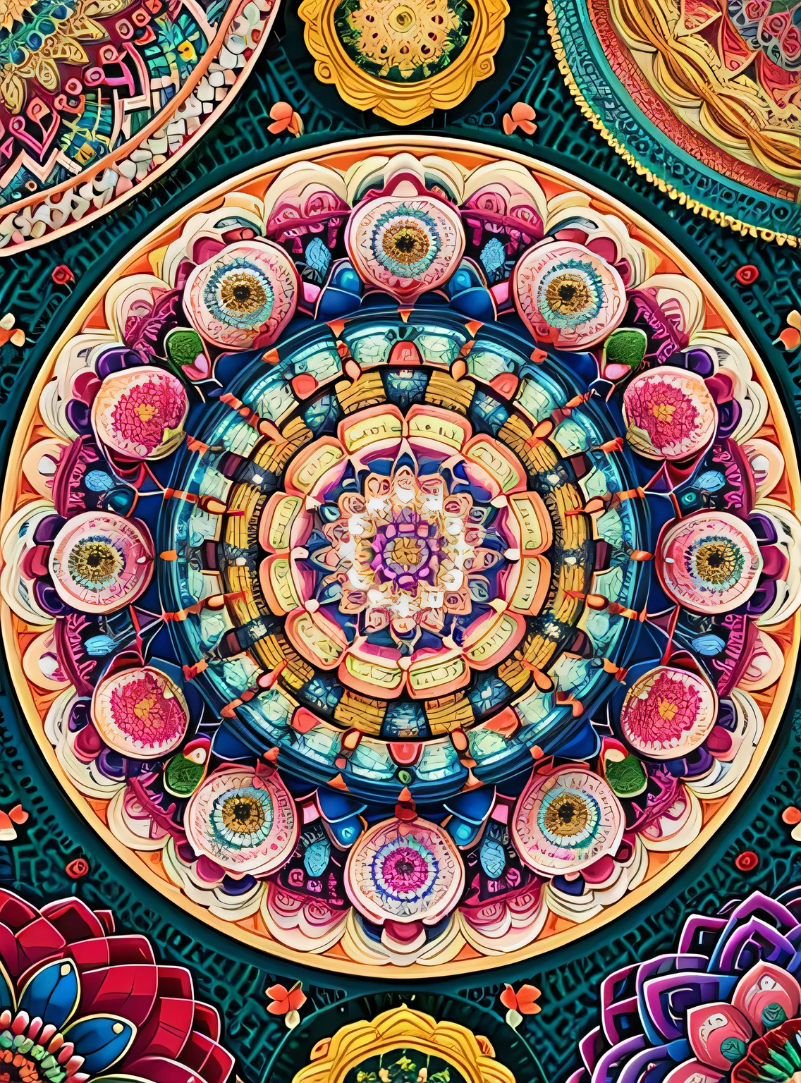 (linda mandala), absurdos, high resolution, ultra detalhado, extremamente detalhado, (ramo de flores:1.3), (Zentangle:1.2), (Geometric:1.2),(Cores pastel),