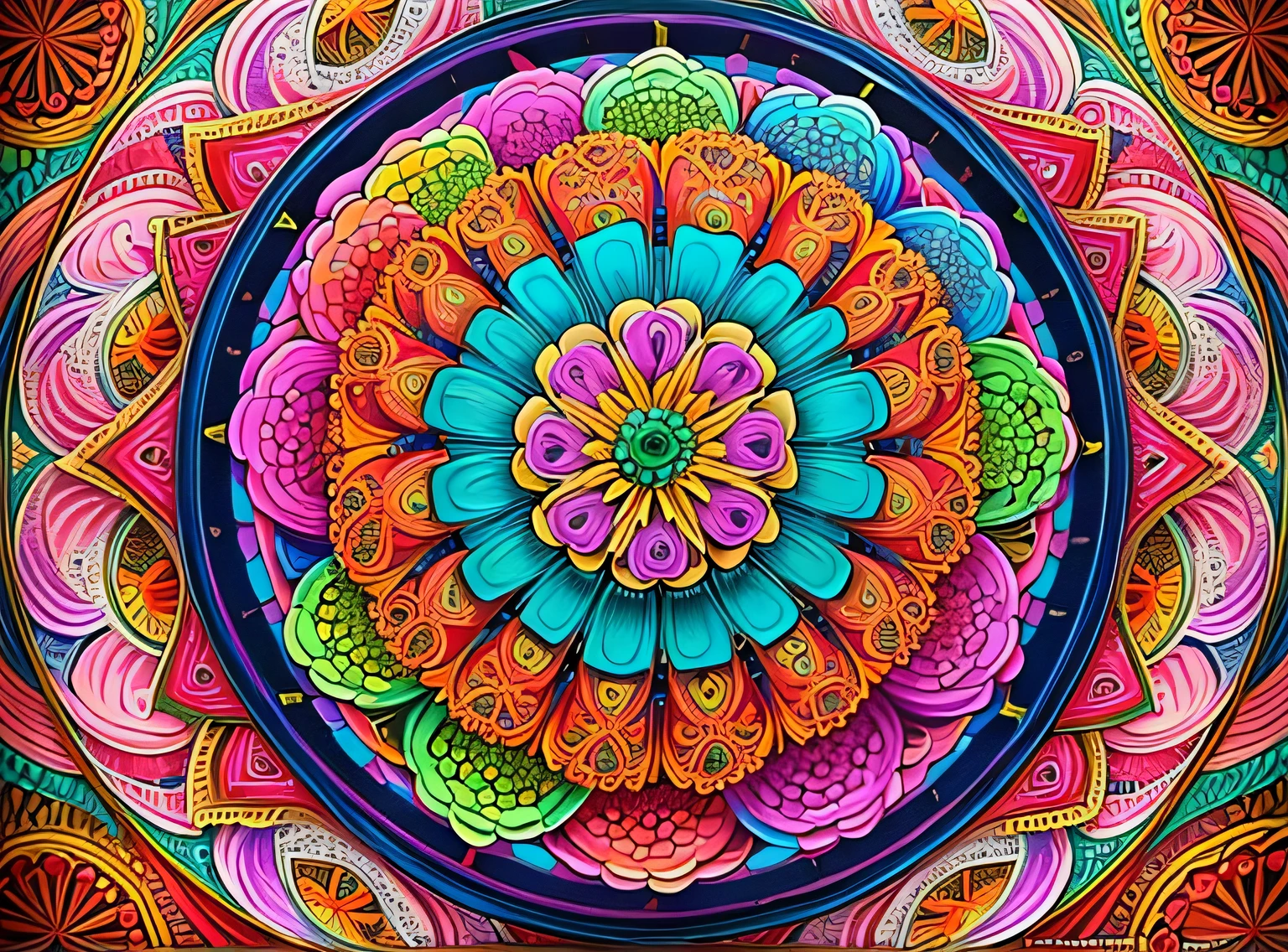 (linda mandala), absurdos, high resolution, ultra detalhado, extremamente detalhado, (ramo de flores:1.3), (Zentangle:1.2), (Geometric:1.2),(cores vibrantes),