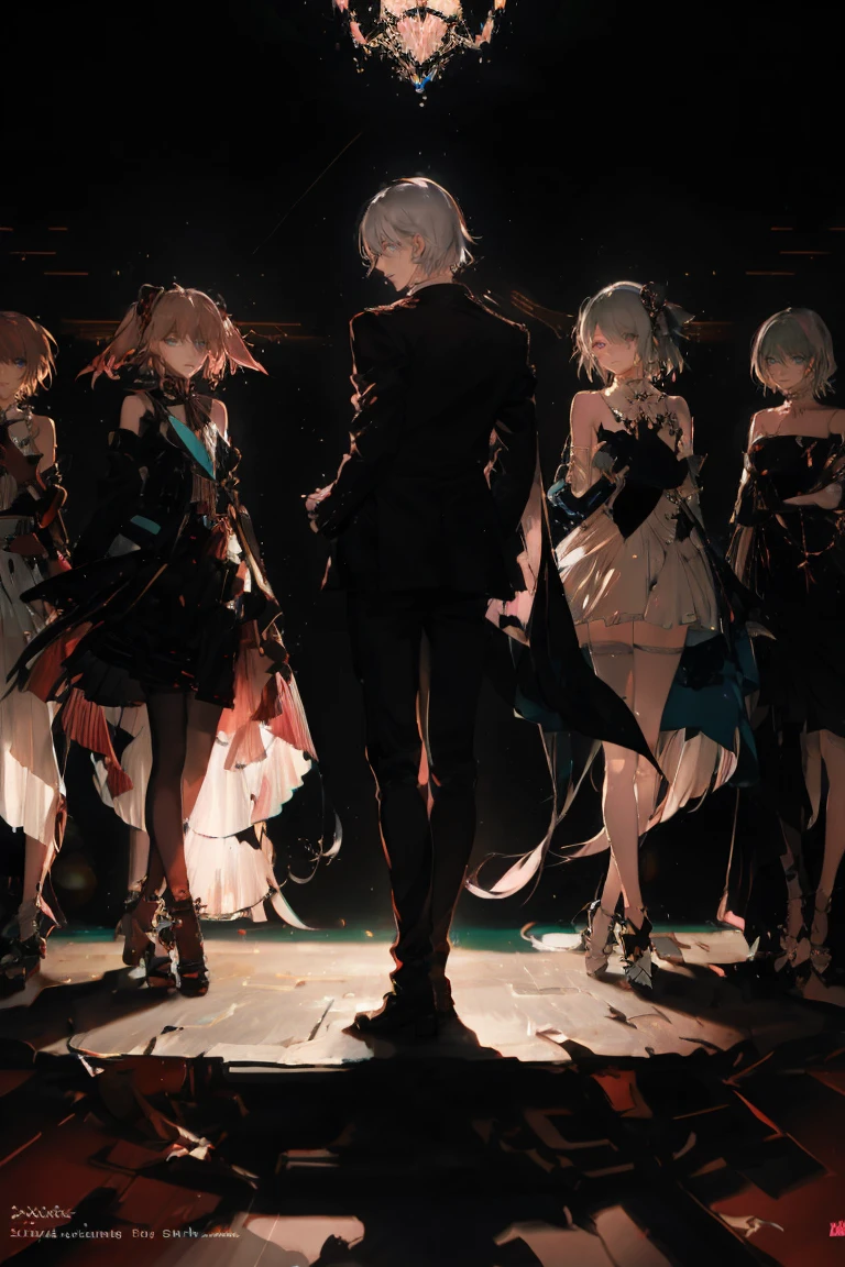 (Masterpiece:1.2, high quality), (pixiv:1.4), 1 man with short white hair. tall handsome man, Volumetric Lighting,backlight, night,
