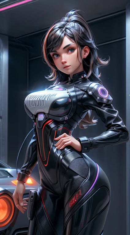 motor irreal:1.4,UHD,La mejor calidad:1.4, fotorrealista:1.4, textura de la piel:1.4, obra maestra:1.8,posing behind Beautiful Woman,(Protogen hembra),cyberpunk,mechanic,ojos brillantes,Orange metal surface,Pantalla digital,advanced technology,futuristic,red neon lights,electromagnetic field,bordes afilados,Aerodynamic design,Organismo digital,biomech,Mysterious atmosphere,Visera de vidrio,Sentidos mejorados,energetic pose,Circuitos invisibles,Holographic projections,Cables de colores,cyborg hembra,(Special station:1.4), ((La mano consiste en un pulgar corto y cuatro dedos,mano con solo cinco dedos,(Cara detallada)))