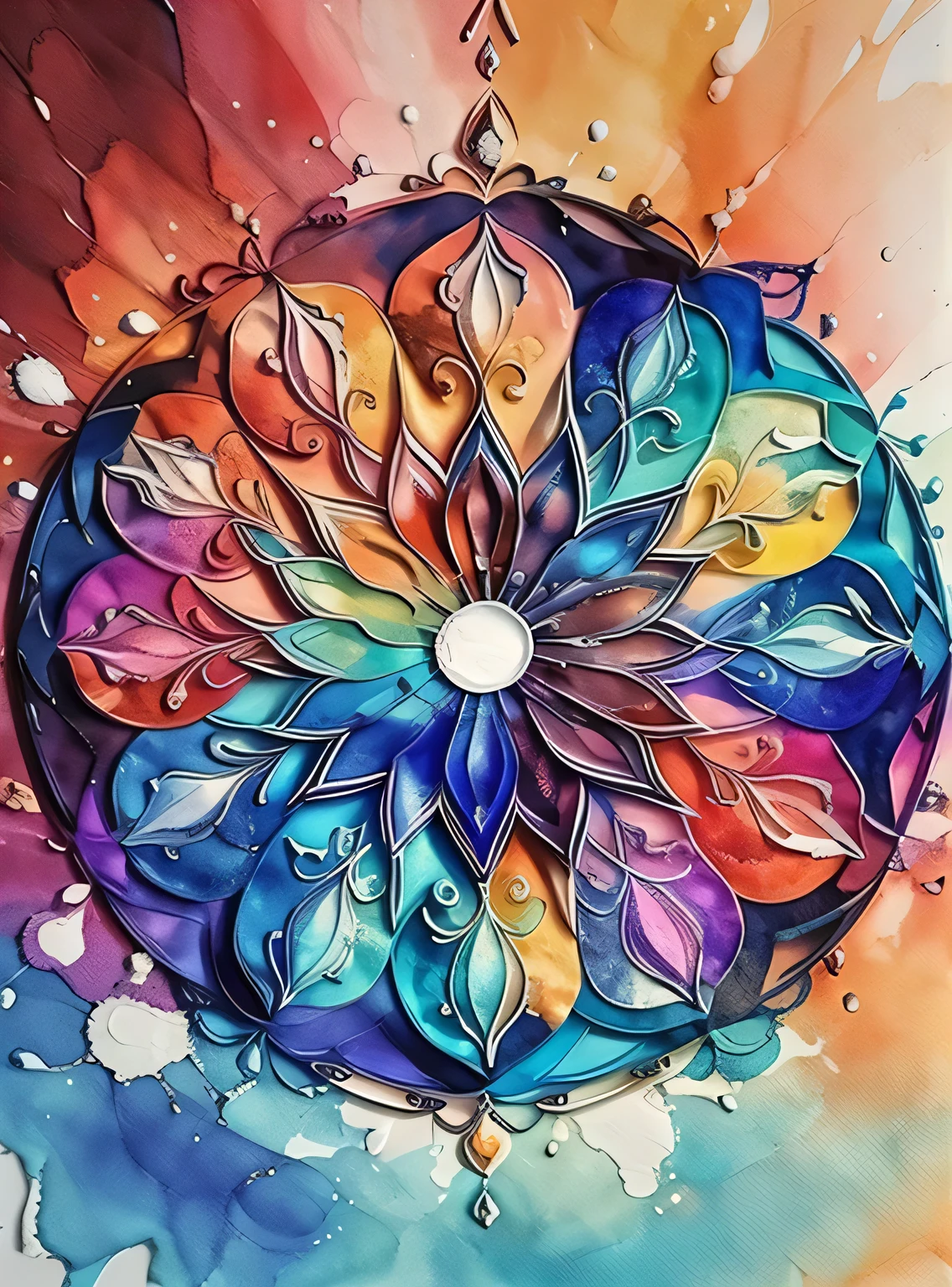 Lindo mandala, Nascer do sol, alcohol ink and impasto mix painting, blast,
Yang08k, Lindo, colorida,
obras-primas, maximum quality, melhor qualidade, arte oficial, Lindo and aesthetic,