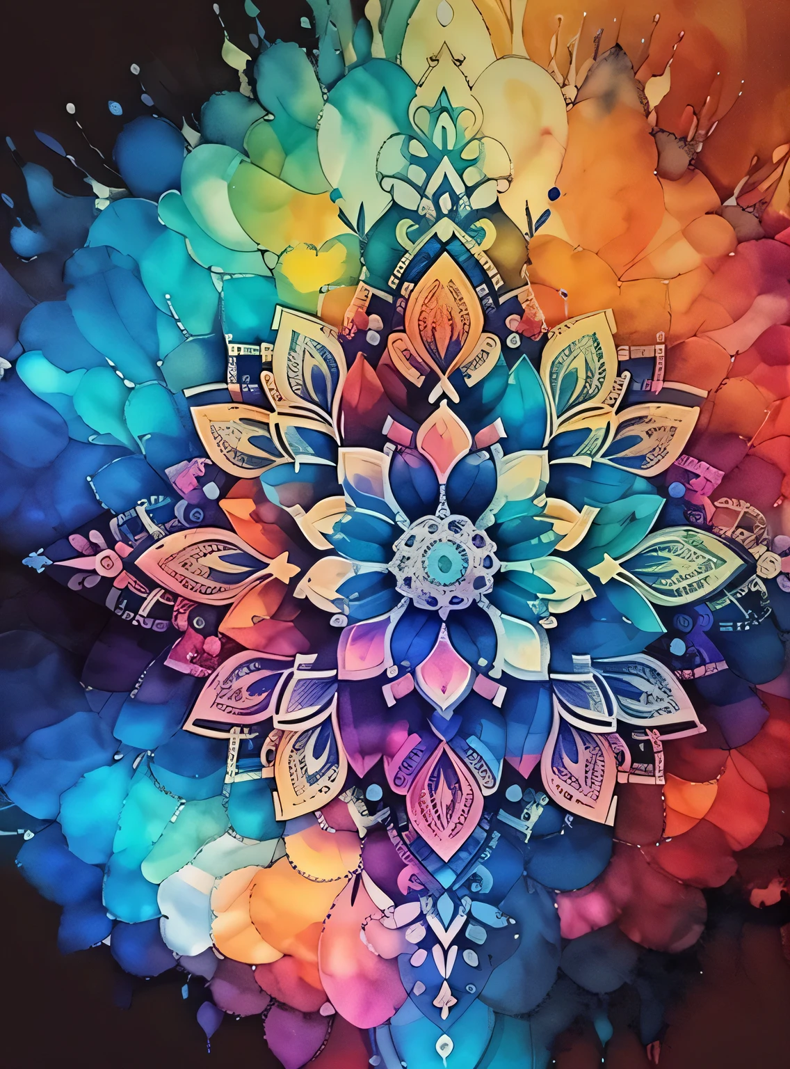 Lindo mandala, Nascer do sol, alcohol ink and impasto mix painting, blast,
Yang08k, Lindo, colorida,
obras-primas, maximum quality, melhor qualidade, arte oficial, Lindo and aesthetic,