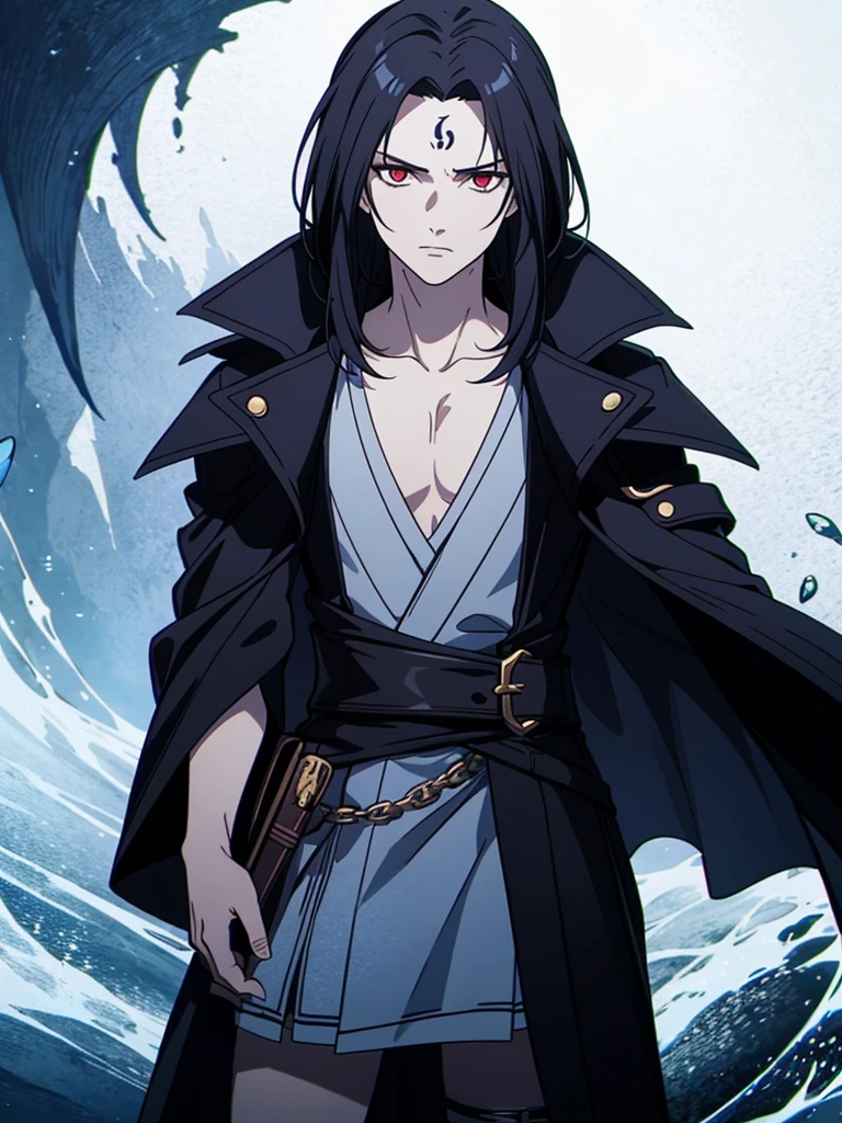 Valen is a charismatic and enigmatic figure with a commanding presence. He has raven-black hair that falls in disheveled waves over his forehead, partially obscuring his intense, crimson eyes. Valen's attire is dark and regal, adorned with arcane symbols that hint at his connection to forbidden magic.
His features are sharp, with a chiseled jawline and a slightly pale complexion. There's an air of mystery around him, accentuated by a cloak that seems to absorb the light, creating an unsettling silhouette.