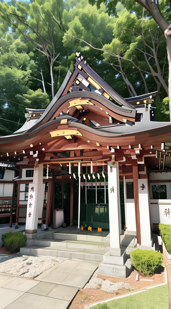 highest quality, super detailed, figure,
butterfly tongue house, outdoor, scenery, shrine, wood, Day, rope, Shimenawa, null, architecture, Grass, Day本architecture, building, realistic, photo background,文字なし