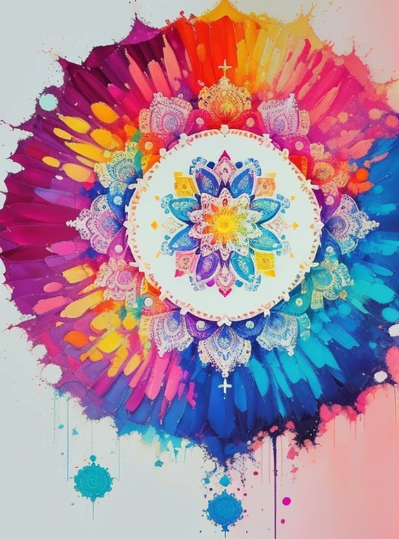 beautiful mandala, white sky, pop art style and impasto mix painting, explosion,
yang08k, beautiful, colorful,
masterpieces, top quality, best quality, official art, beautiful and aesthetic,