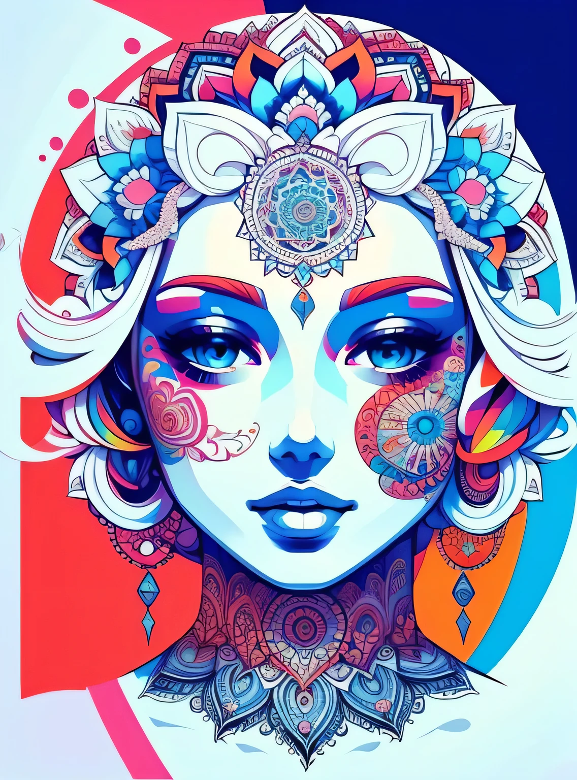 Lindo mandala, white sky, estilo de arte pop, Yang08k, Lindo, colorida,
obras-primas, maximum quality, melhor qualidade, arte oficial, Lindo and aesthetic,