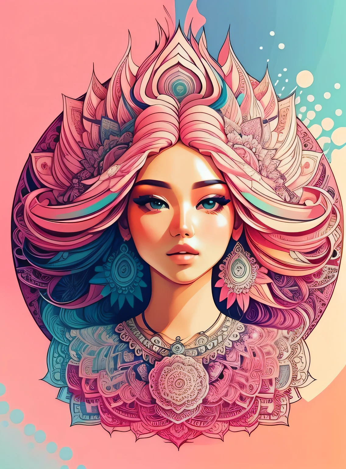Lindo mandala, pink sky, estilo de arte pop, Yang08k, Lindo, colorida,
obras-primas, maximum quality, melhor qualidade, arte oficial, Lindo and aesthetic,