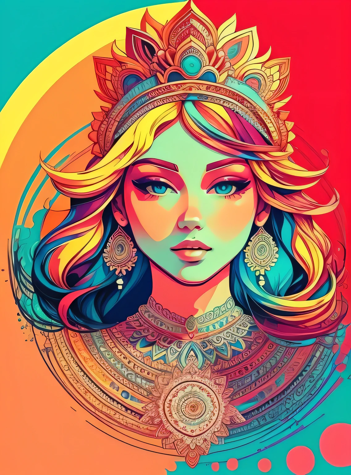 Lindo mandala, Nascer do sol, estilo de arte pop, Yang08k, Lindo, colorida,
obras-primas, maximum quality, melhor qualidade, arte oficial, Lindo and aesthetic,