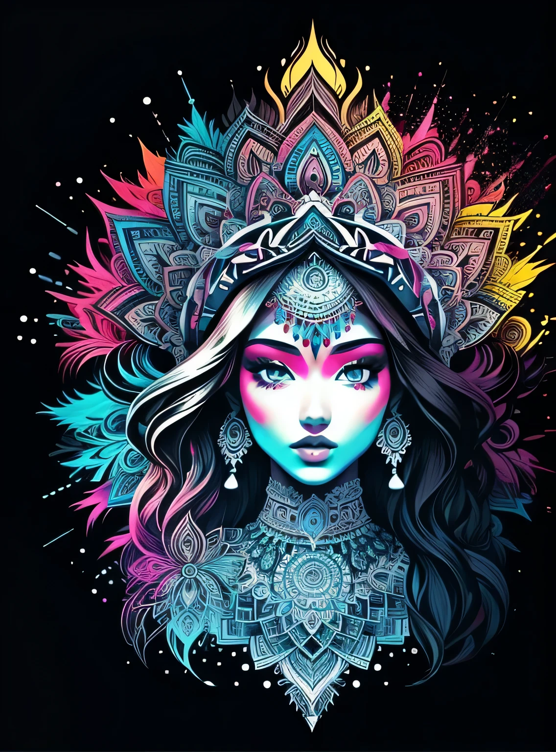 Lindo mandala, black sky, estilo de arte pop, Yang08k, Lindo, colorida,
obras-primas, maximum quality, melhor qualidade, arte oficial, Lindo and aesthetic,