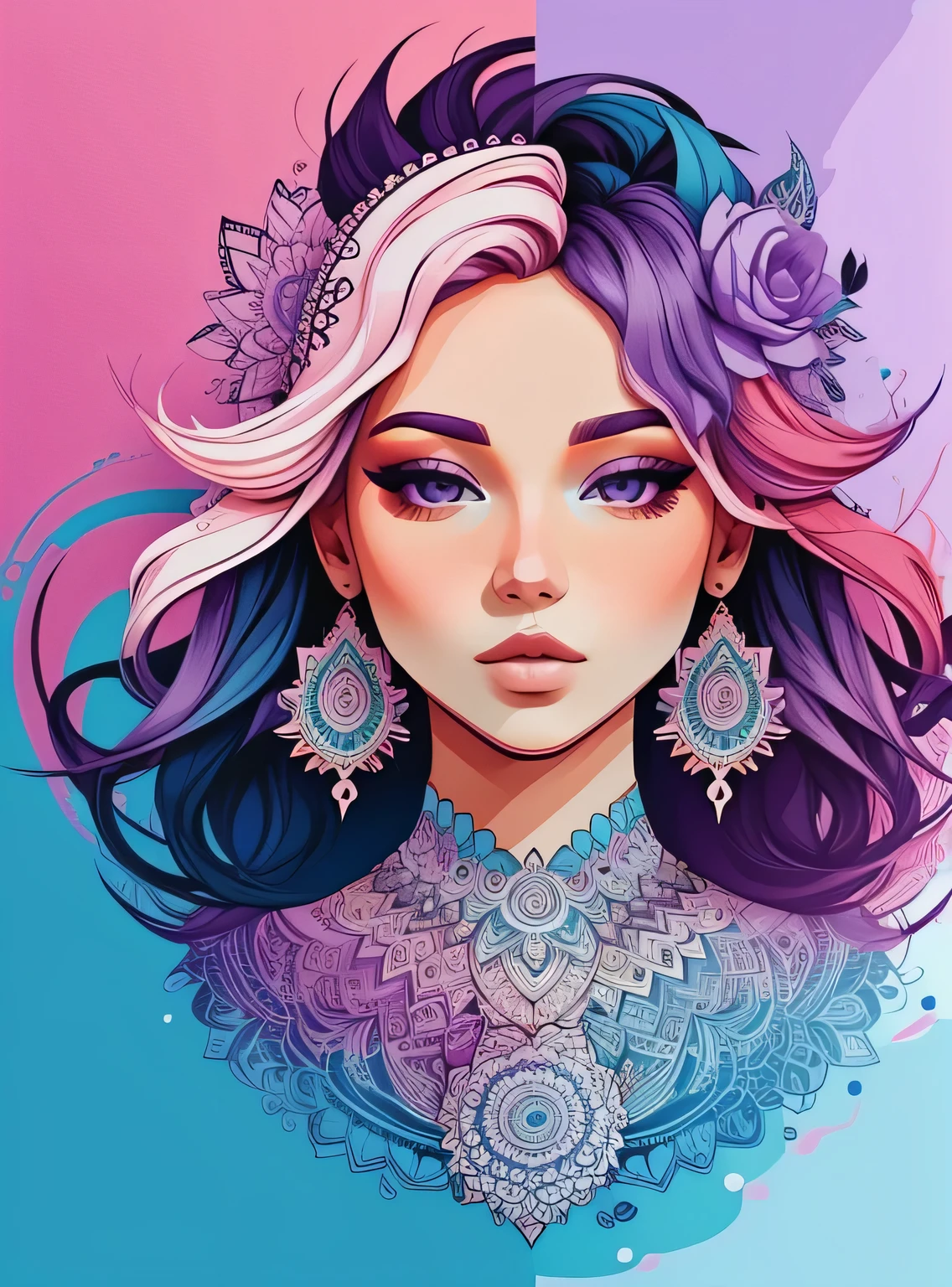 Lindo mandala, lilac sky, estilo de arte pop, Yang08k, Lindo, colorida,
obras-primas, maximum quality, melhor qualidade, arte oficial, Lindo and aesthetic,