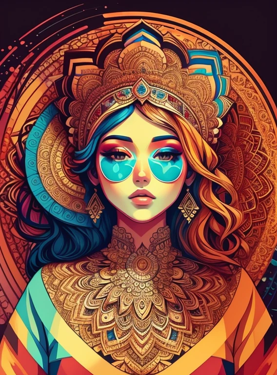 beautiful mandala, brown sky, pop art style, yang08k,  beautiful,  colorful,
masterpieces, top quality, best quality, official art, beautiful and aesthetic,