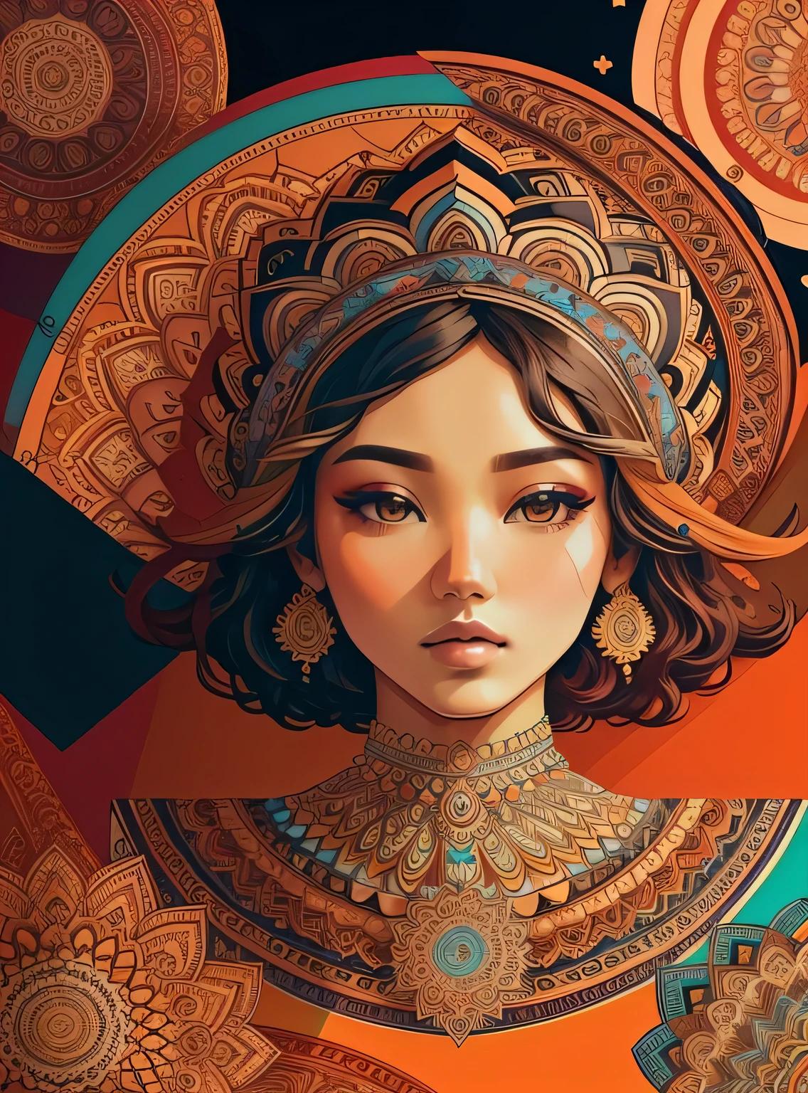 Lindo mandala, brown sky, estilo de arte pop, Yang08k, Lindo, colorida,
obras-primas, maximum quality, melhor qualidade, arte oficial, Lindo and aesthetic,