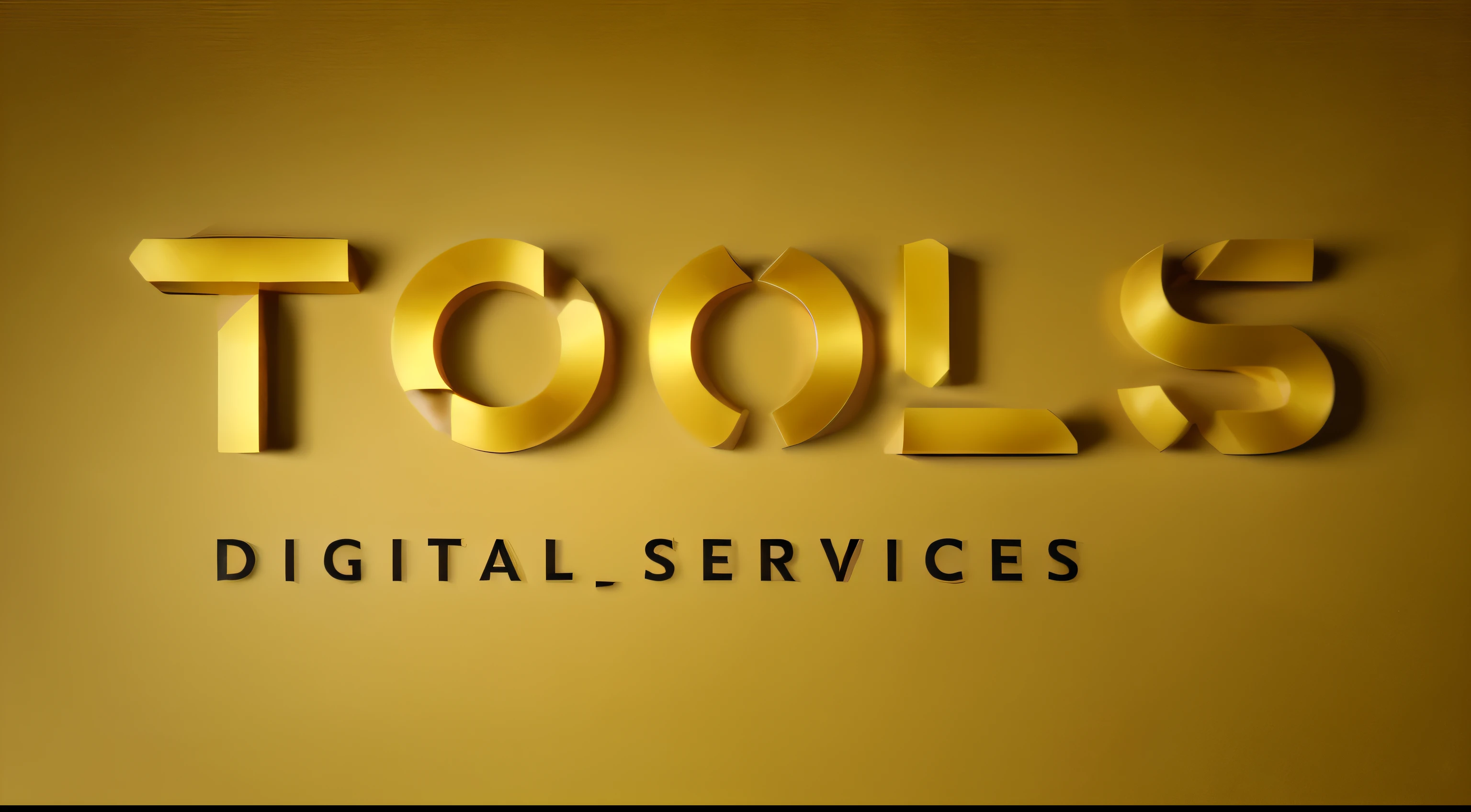 imagem futurista, ultra qualidade, textura, letras em amarelo e dourado, sombras nas letras