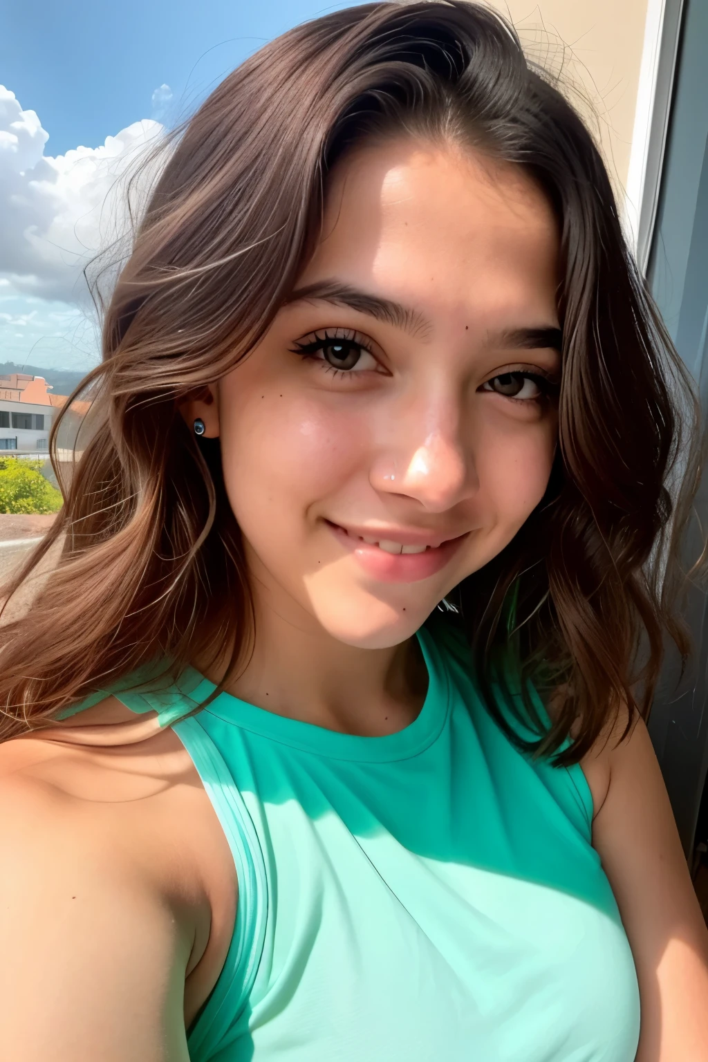 tirando foto no espelho, menina tirando selfie, menina feliz, menina ultra realista, menina real,  perfeita,  olhos perfeitos,  de cabelo loiro, foto,