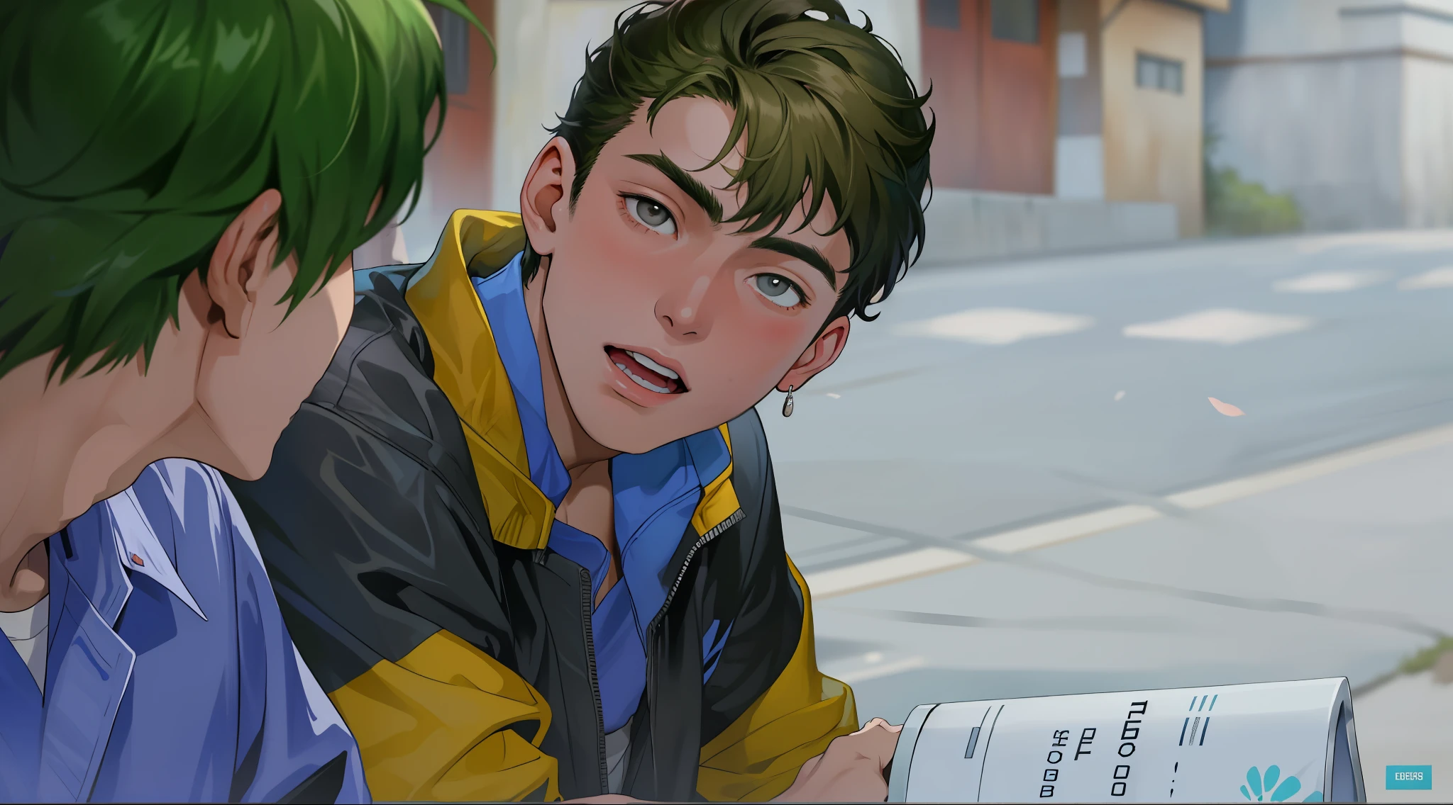 there are two handsome 15 year old boys talking
