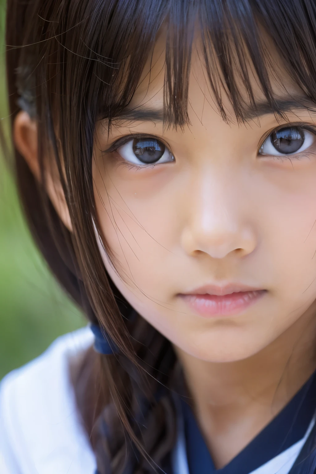 A close-up shot of a girl who looks like a character from Kantai Collection