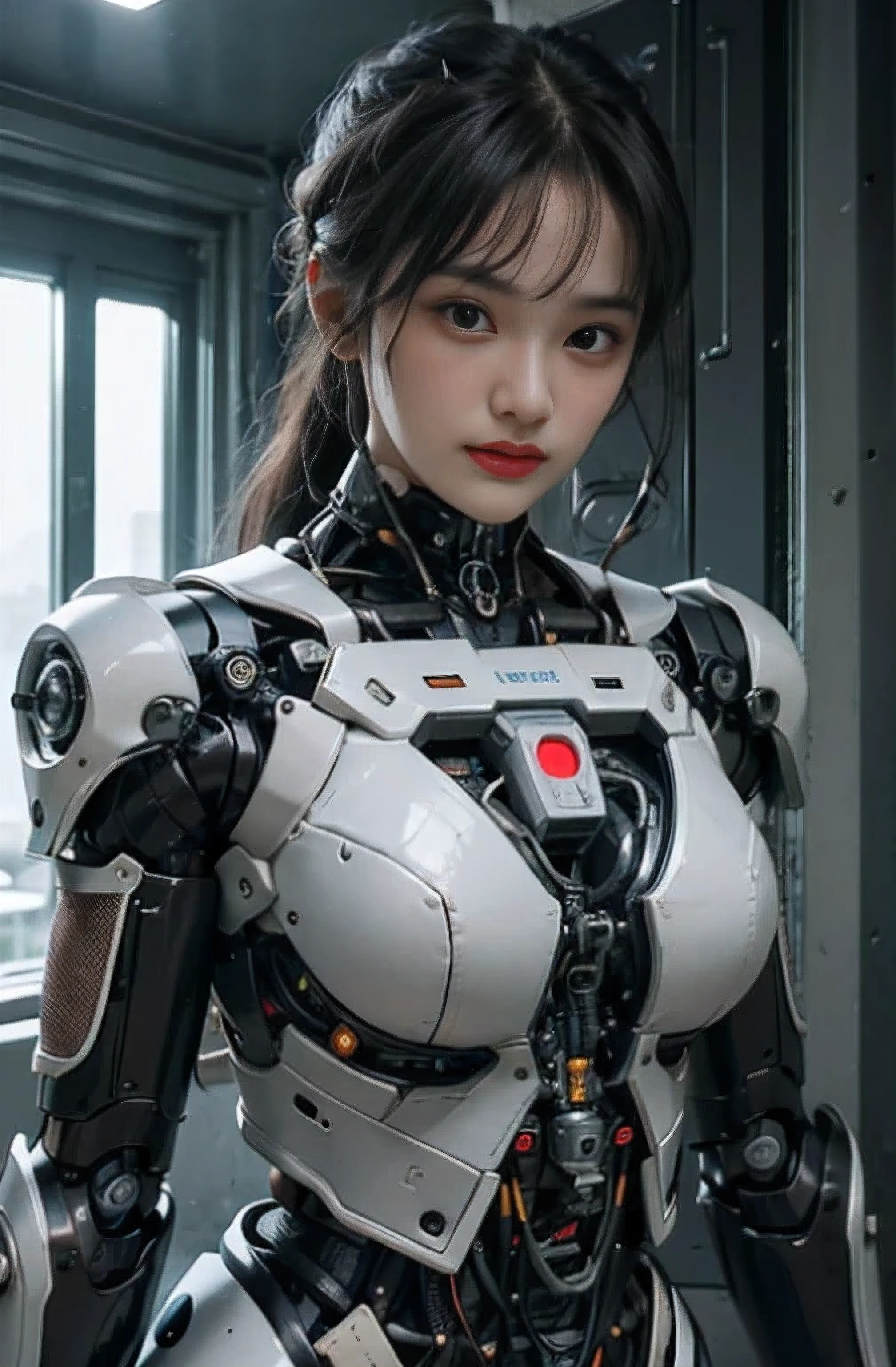 Intelligent Bionic Robot、male people、Cyborg Robot Parts、cable electric wires、microchips、bright studio、hyperphotorealism、high-detail、intricate detailes、softlighting、Rim Lights、rendering by octane、Unreal Engine 5 Renders、Mechanical Public Enemy Style、8K、top-quality、​masterpiece、Low ISO、White Balance、high key lighting、Creates a soft and graceful feel with a shallow depth of field,超A high resolution, 