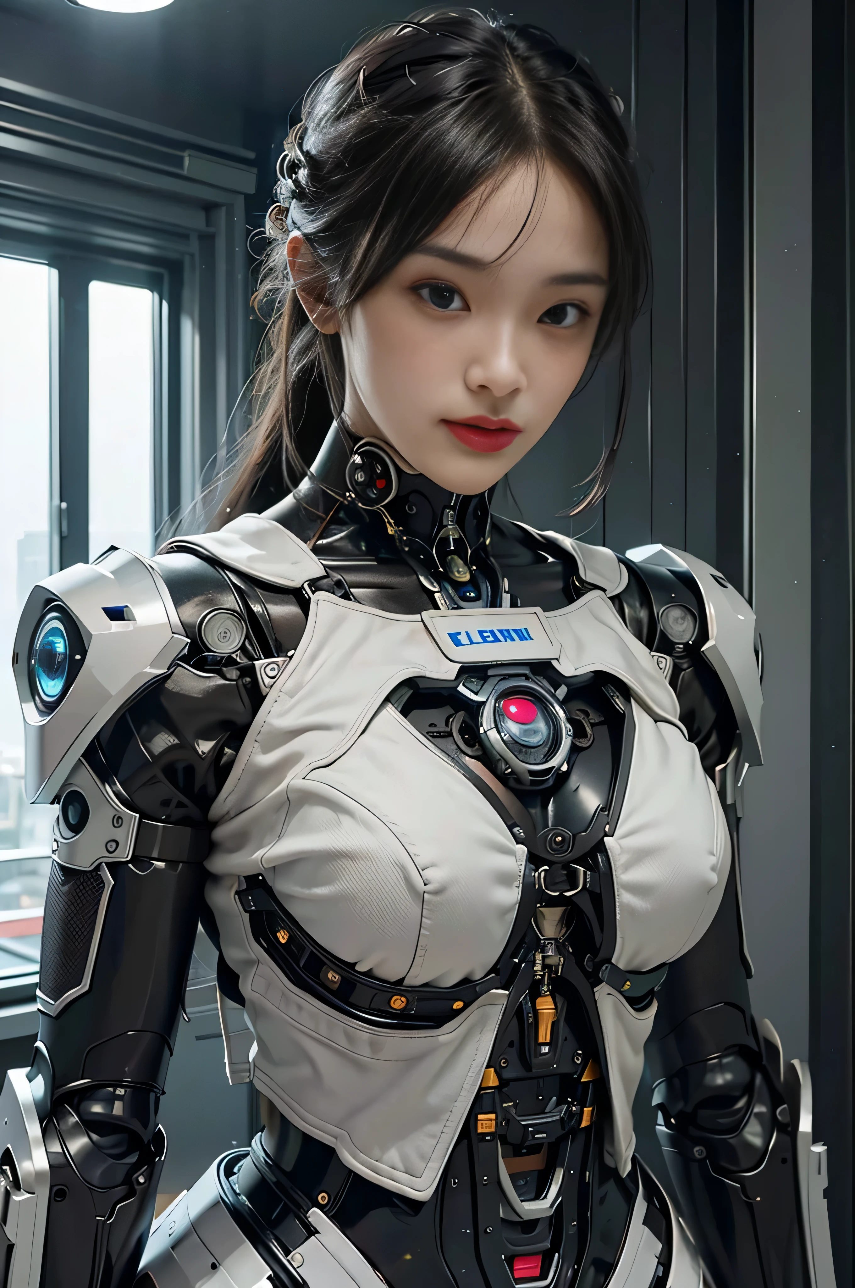 Intelligent Bionic Robot、male people、Cyborg Robot Parts、cable electric wires、microchips、bright studio、hyperphotorealism、high-detail、intricate detailes、softlighting、Rim Lights、rendering by octane、Unreal Engine 5 Renders、Mechanical Public Enemy Style、8K、top-quality、​masterpiece、Low ISO、White Balance、high key lighting、Creates a soft and graceful feel with a shallow depth of field,超A high resolution, 